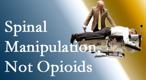 Chiropractic spinal manipulation at Most Chiropractic Clinic is worthwhile over opioids for back pain control.