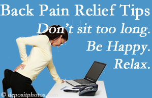 Most Chiropractic Clinic reminds you to not sit too long to keep back pain at bay!