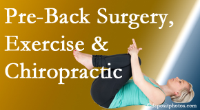 Most Chiropractic Clinic offers beneficial pre-back surgery chiropractic care and exercise to physically prepare for and possibly avoid back surgery.