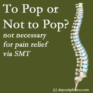 Murfreesboro chiropractic spinal manipulation treatment may be noisy...or not! SMT is effective either way.