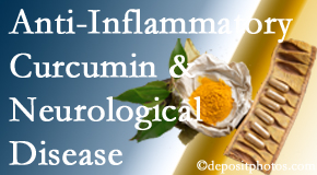 Most Chiropractic Clinic presents new findings on the benefit of curcumin on inflammation reduction and even neurological disease containment.