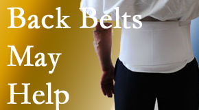 Murfreesboro back pain sufferers using back support belts are supported and reminded to move carefully while healing.
