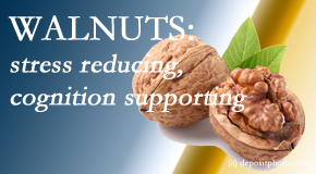 Most Chiropractic Clinic shares a picture of a walnut which is said to be good for the gut and lower stress.