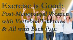 Most Chiropractic Clinic encourages simple yet enjoyable exercises for post-menopausal women with vertebral fractures and back pain sufferers. 