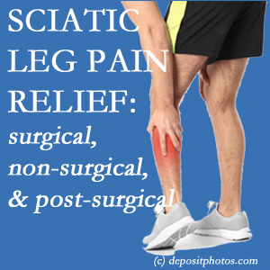 The Murfreesboro chiropractic relieving care of sciatic leg pain works non-surgically and post-surgically for many sufferers.